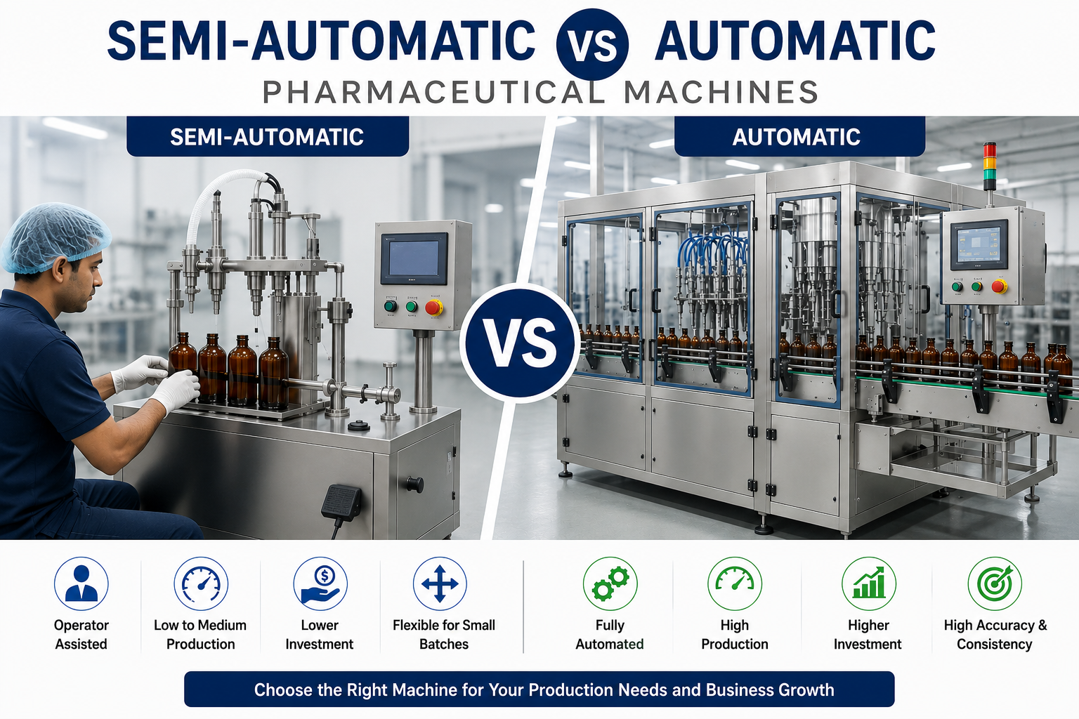 Semi-Automatic vs Automatic Pharmaceutical Machines