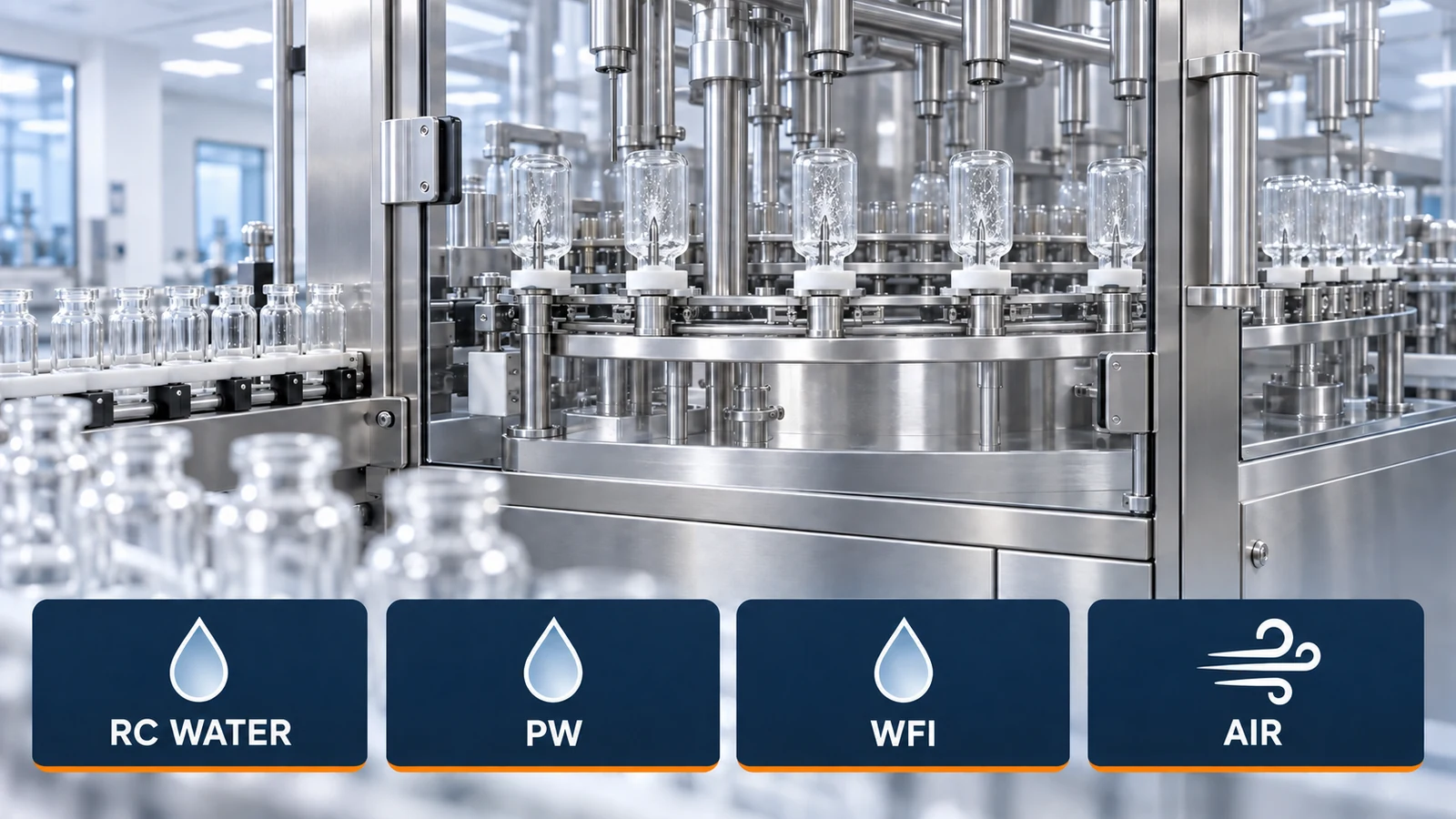 Vial Washing Machine Wash Cycle: RC Water, PW, WFI and Air Explained
