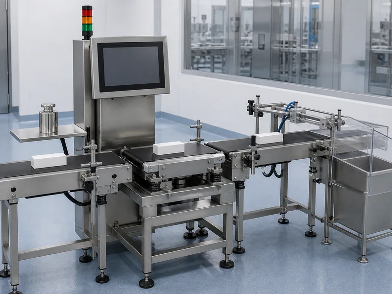 AI-generated conceptual visualization of Carton Weight Checker; final machine configuration may vary
