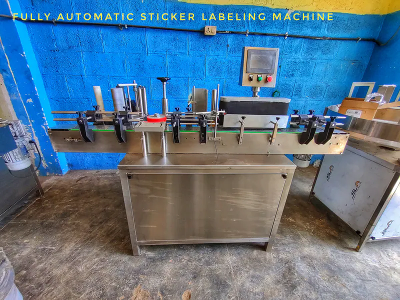 Round Bottle Sticker Labeling Machine manufactured in India by H M Pharma Machines
