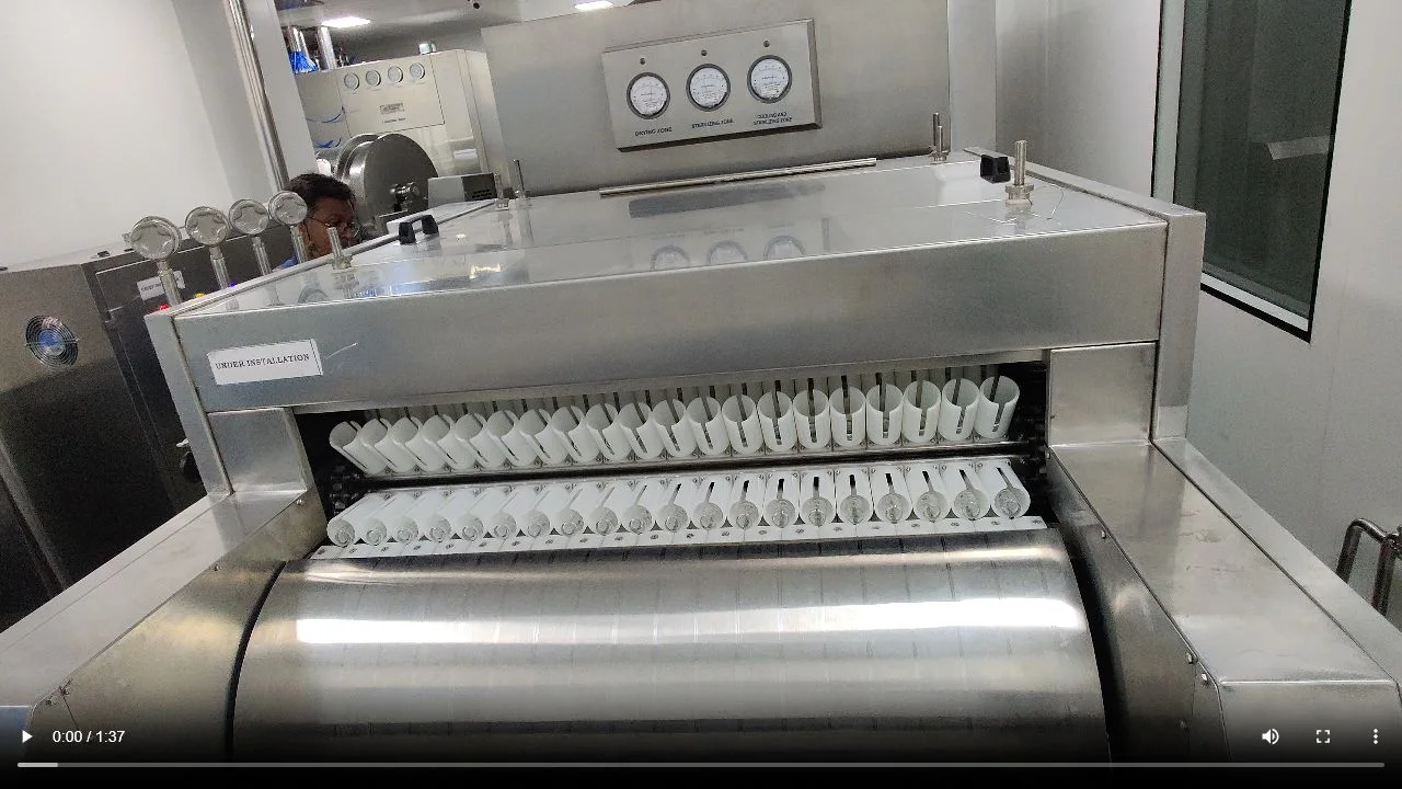 Linear Tunnel Type Vial Washing Machine video thumbnail